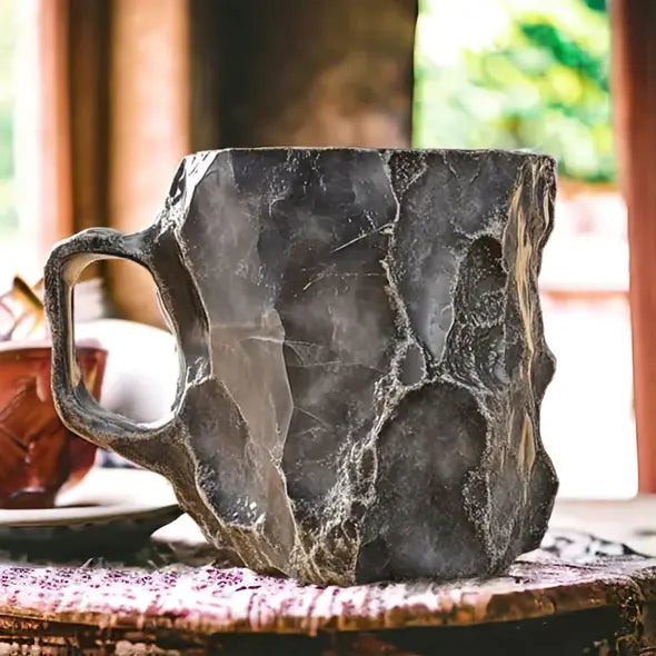 Crystal Coffee Mug with Faceted Exterior and Comfortable Handle, 10oz Capacity All Vera Mart