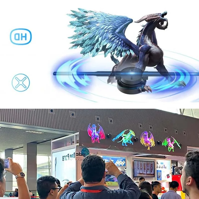 Floating 3D Hologram Projector with LED Fan and Adjustable Brightness All Vera Mart