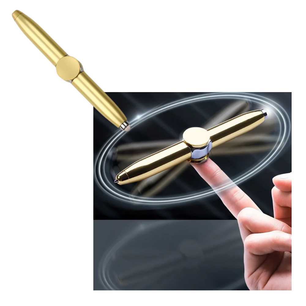 Ballpoint Pen with Spinning Gyroscope and LED Light, Metal Body All Vera Mart
