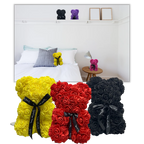 Foam Rose Teddy Bear with Ribbon Accent, 9.8 Inches Tall All Vera Mart
