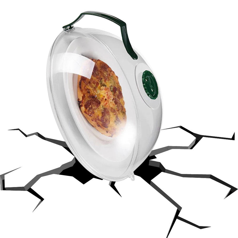 Microwave Splatter Guard with Steam Vent and Clear Dome for 10.3in Plates All Vera Mart