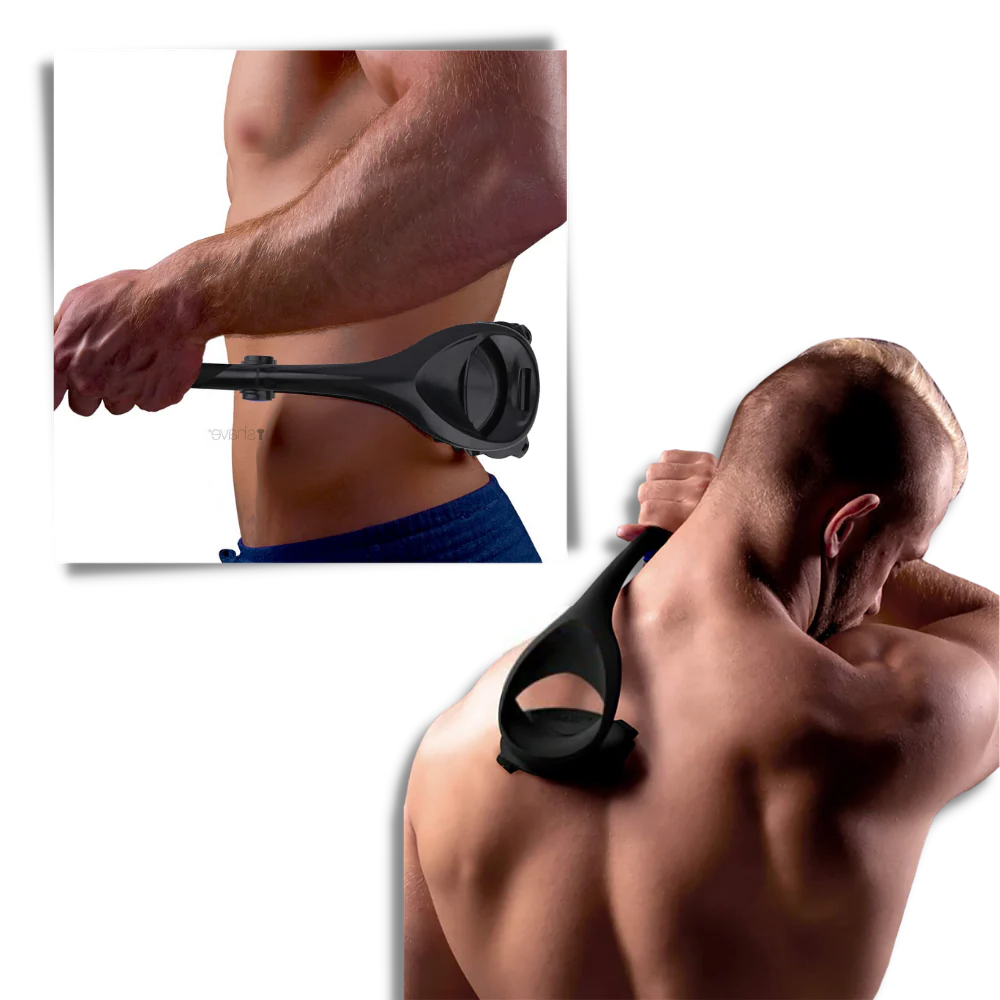 Extended Handle Body Shaver with Curved Blade Head and Replaceable Blades All Vera Mart