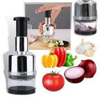 Manual Vegetable Chopper with Stainless Steel Blades and Food Grade Container All Vera Mart