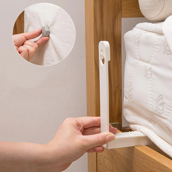 Bed Sheet Gripper Clips with L-Shaped Design and Circular Locking Pin All Vera Mart