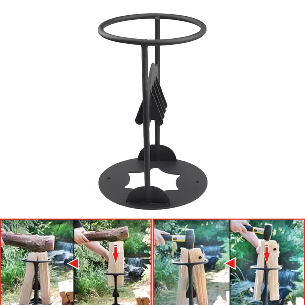 Cast Iron Wood Splitter with Fixed Wedge and Safety Ring All Vera Mart