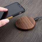 Qi Wireless Charging Pad with Bamboo Base and Fast Charging Support All Vera Mart