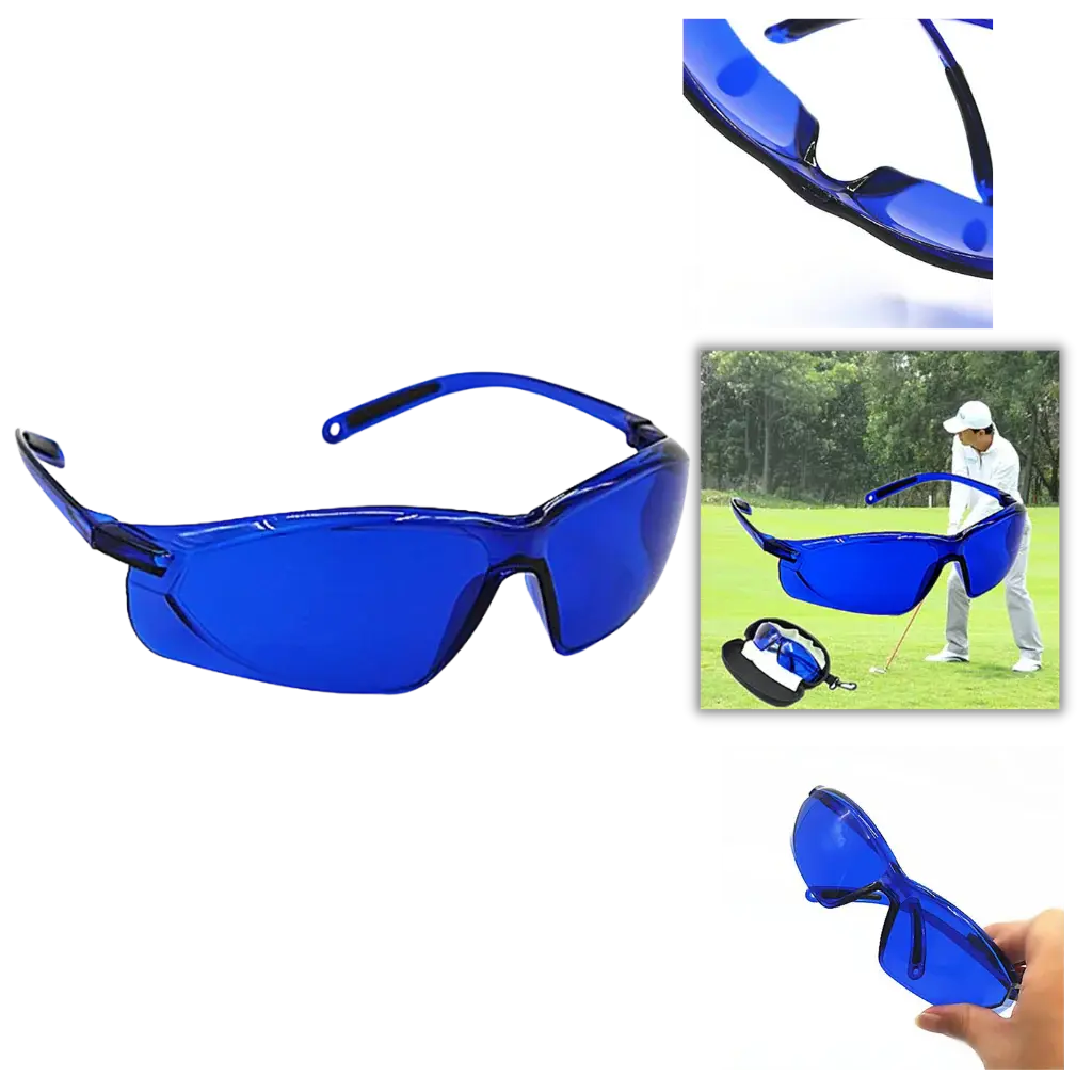 Ball-Finder Glasses with Blue Tint and UV400 Protection, Lightweight Universal Fit All Vera Mart