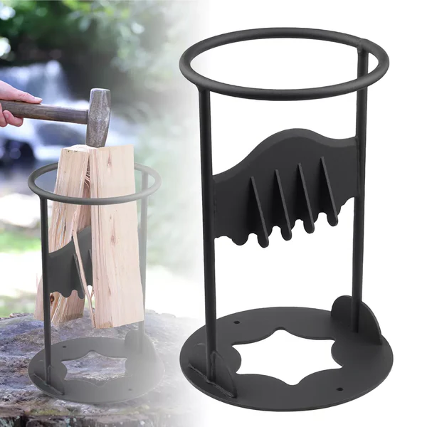 Cast Iron Wood Splitter with Fixed Wedge and Safety Ring All Vera Mart
