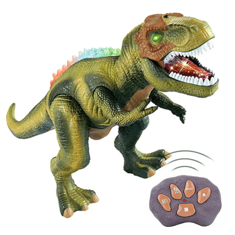 Remote Control Dinosaur Toy with Walking Roar Action and Multicolor LEDs, T-Rex 17 Inch All Vera Mart