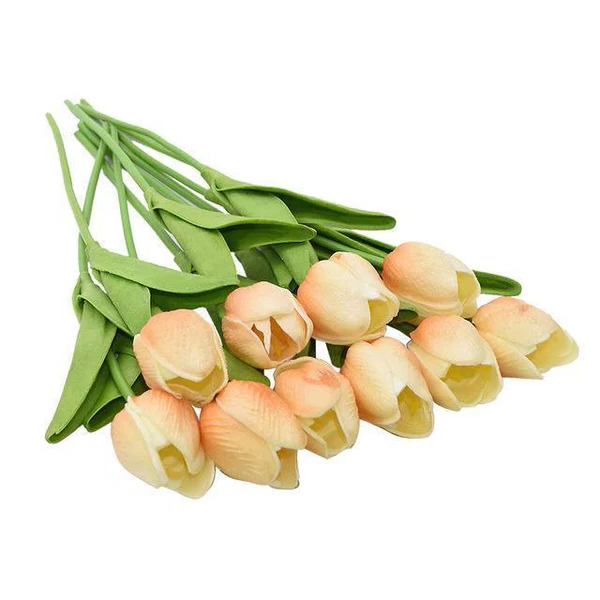 Artificial Tulip Stems with Realistic Petals and Flexible Design, 13.7 Inches All Vera Mart
