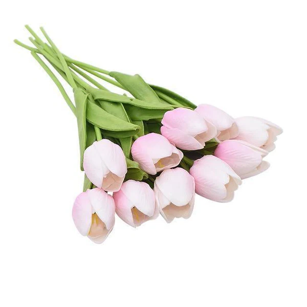 Artificial Tulip Stems with Realistic Petals and Flexible Design, 13.7 Inches All Vera Mart