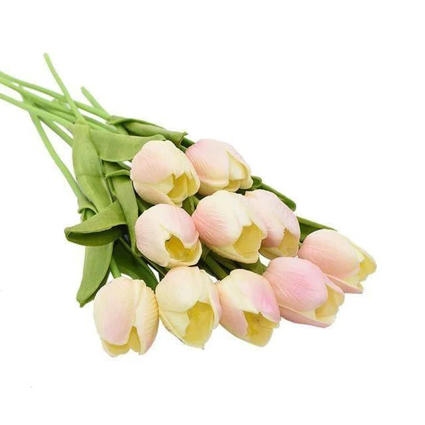 Artificial Tulip Stems with Realistic Petals and Flexible Design, 13.7 Inches All Vera Mart