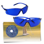 Ball-Finder Glasses with Blue Tint and UV400 Protection, Lightweight Universal Fit All Vera Mart