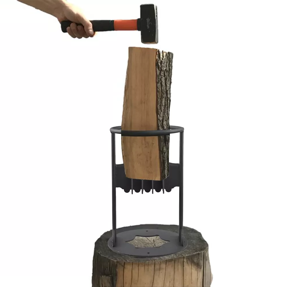 Cast Iron Wood Splitter with Fixed Wedge and Safety Ring All Vera Mart