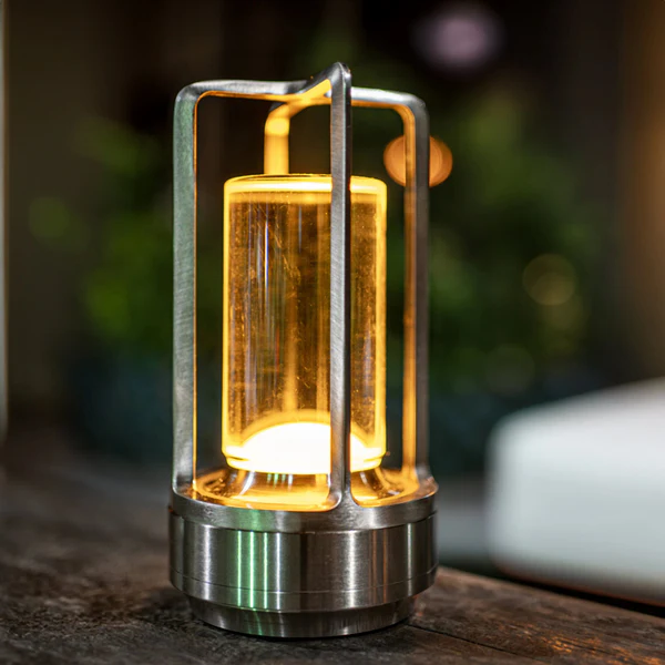 Rechargeable Table Lamp with Device Charging Port and Three Dimming Levels All Vera Mart