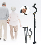 Adjustable Walking Stick with Ergonomic Handle and 360-Degree Rotating Tip, 300lb Capacity All Vera Mart