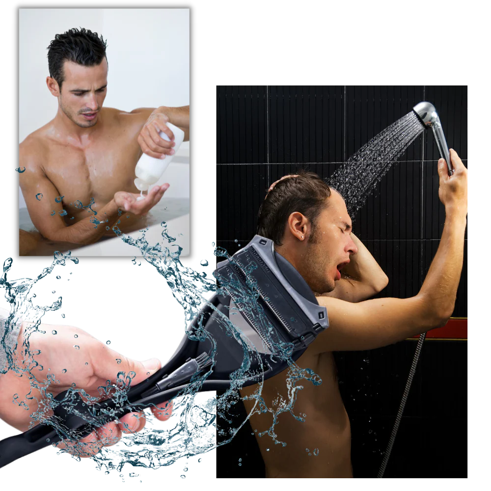 Extended Handle Body Shaver with Curved Blade Head and Replaceable Blades All Vera Mart