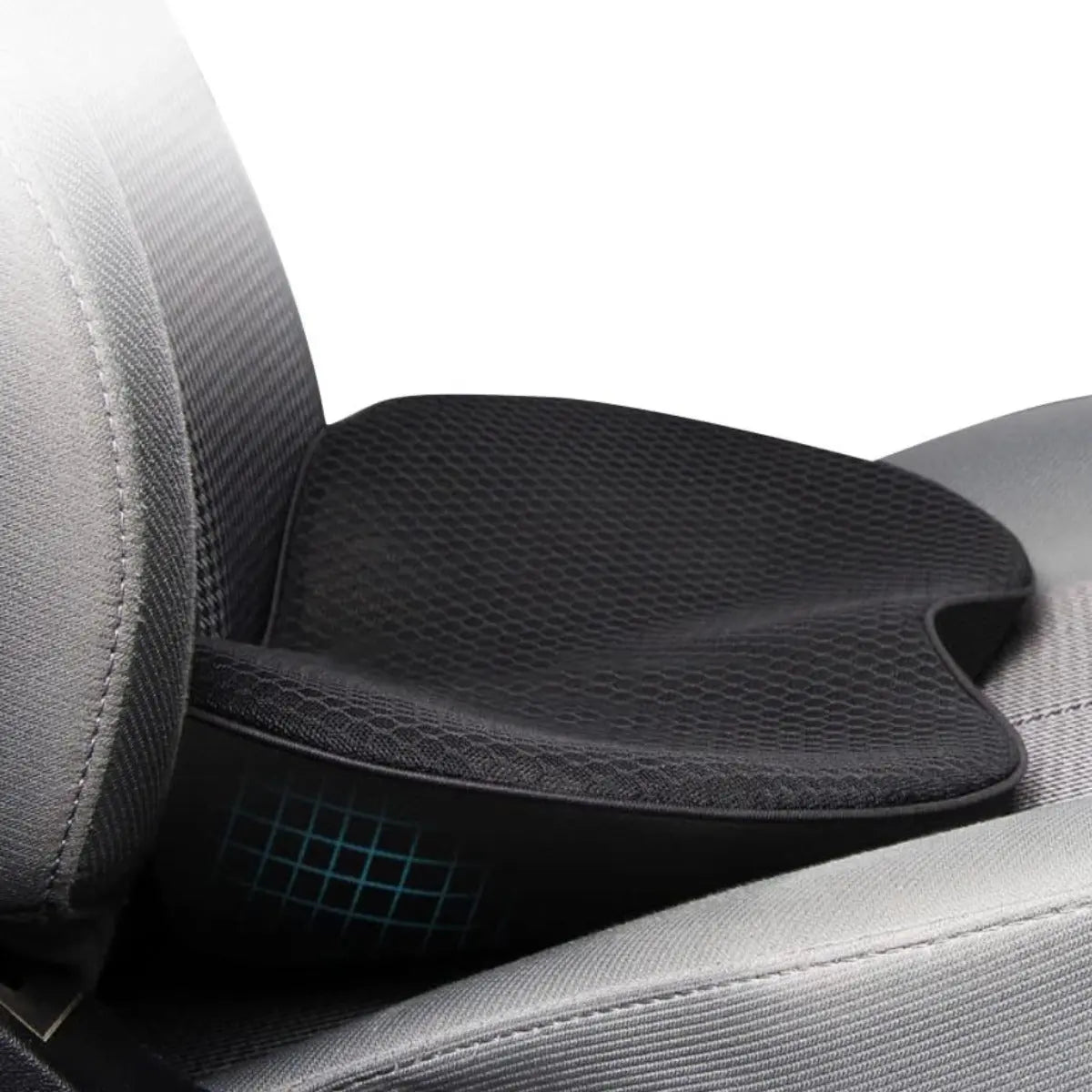 Car Seat Cushion with Memory Foam Lift and Contoured Support, Breathable Removable Cover All Vera Mart