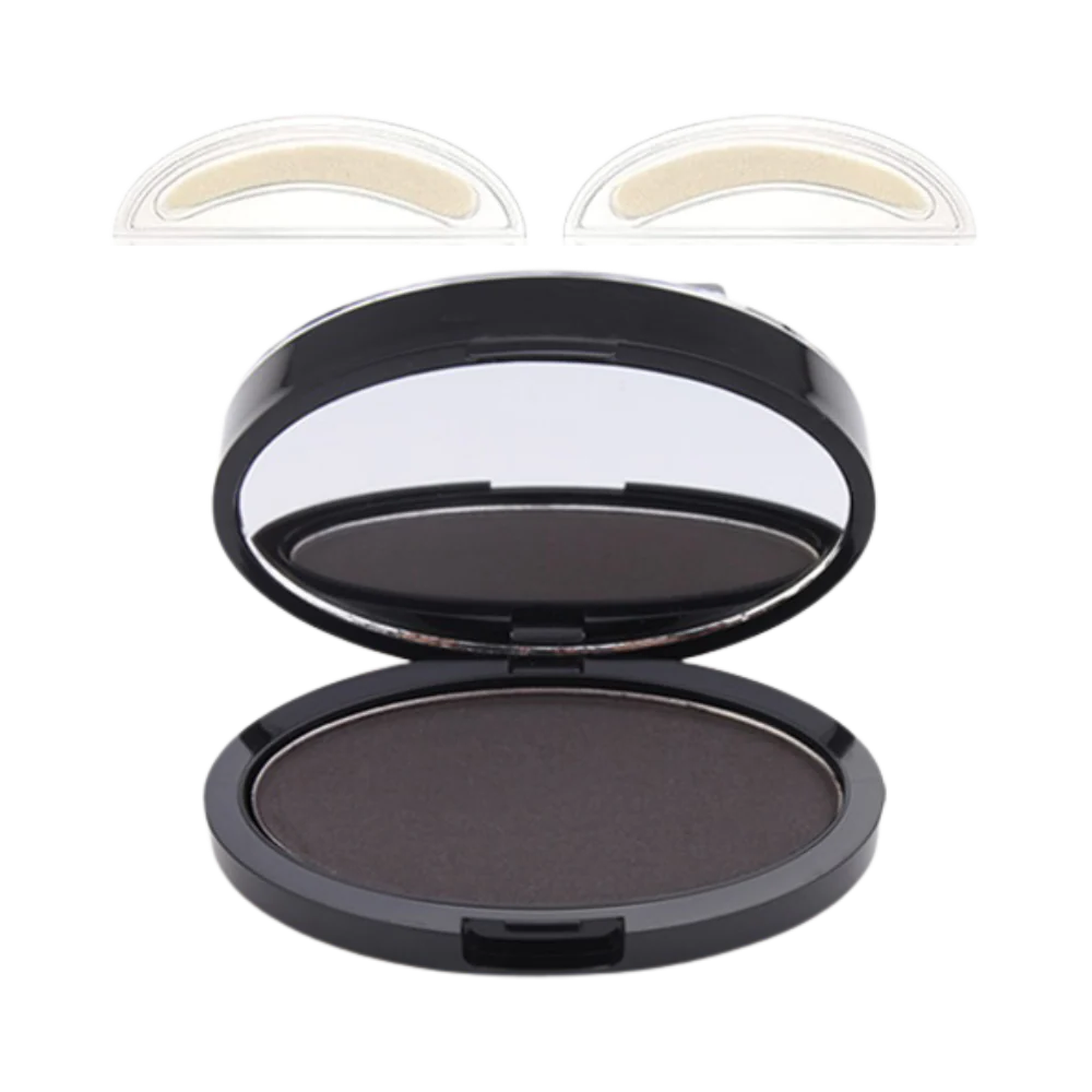 Eyebrow Stamp with Waterproof Powder and Blending Sponge, Two-Piece Set All Vera Mart