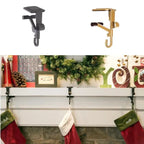 Mantel Hanger for Stockings with Dual Hooks and Adjustable Fit, Holds Up to 20 Lb All Vera Mart