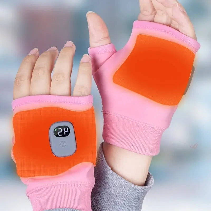 Heated Fingerless Gloves with USB-C Charging and Three Heat Levels, Up to 6 Hours All Vera Mart