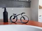 Wire Bicycle Sculpture with Black Metal Frame and Open Silhouette Design All Vera Mart