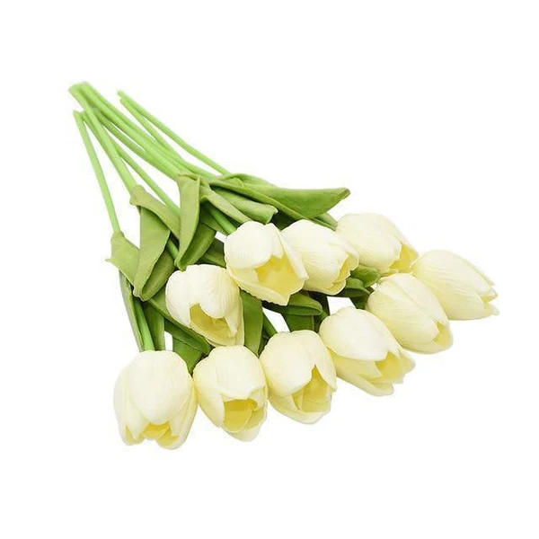 Artificial Tulip Stems with Realistic Petals and Flexible Design, 13.7 Inches All Vera Mart
