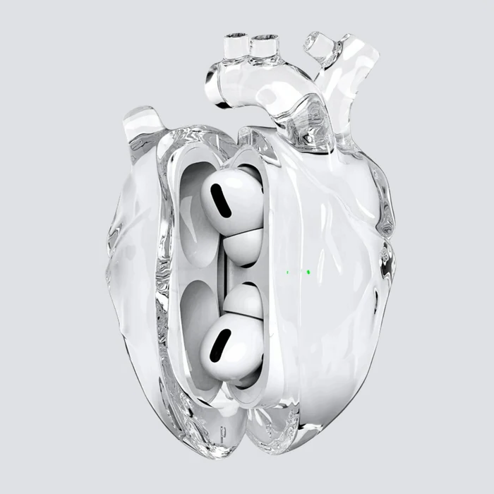 Heart Graphic Silicone Earbud Case with Shock Absorbing Protection and Dust Seal All Vera Mart