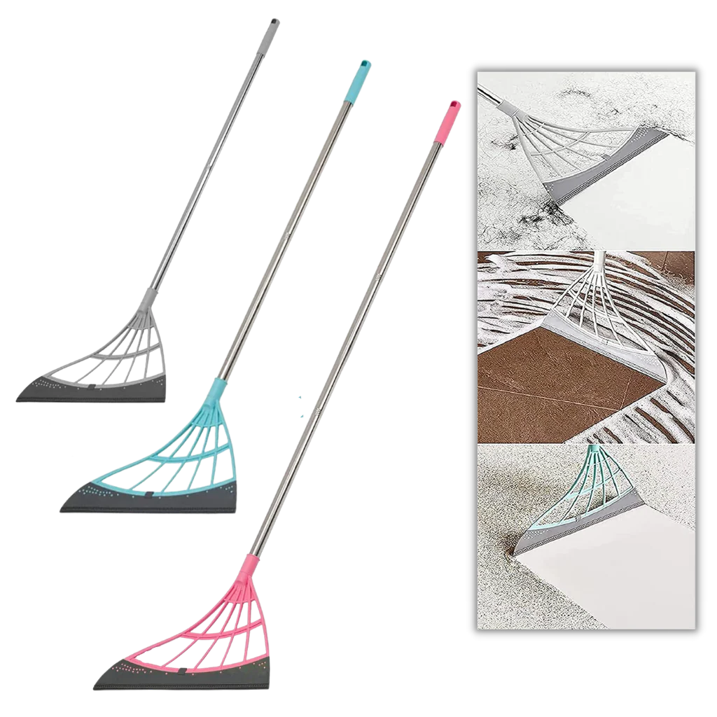 Extendable Floor and Window Sweeper with 53.1 Inch Reach and Rubber Head All Vera Mart