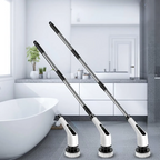 Cordless Spin Scrubber with 8 Interchangeable Heads and Adjustable Handle for Tile, Tubs, Counters All Vera Mart