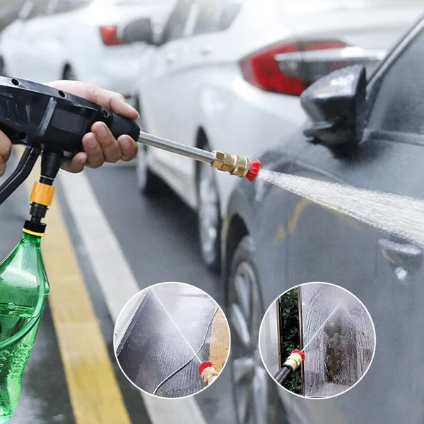 Rechargeable Water Spray Gun with 22 Bar Pressure and Dual Nozzles for Cars All Vera Mart