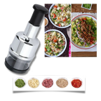 Manual Vegetable Chopper with Stainless Steel Blades and Food Grade Container All Vera Mart