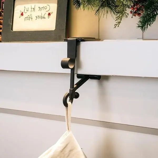 Mantel Hanger for Stockings with Dual Hooks and Adjustable Fit, Holds Up to 20 Lb All Vera Mart