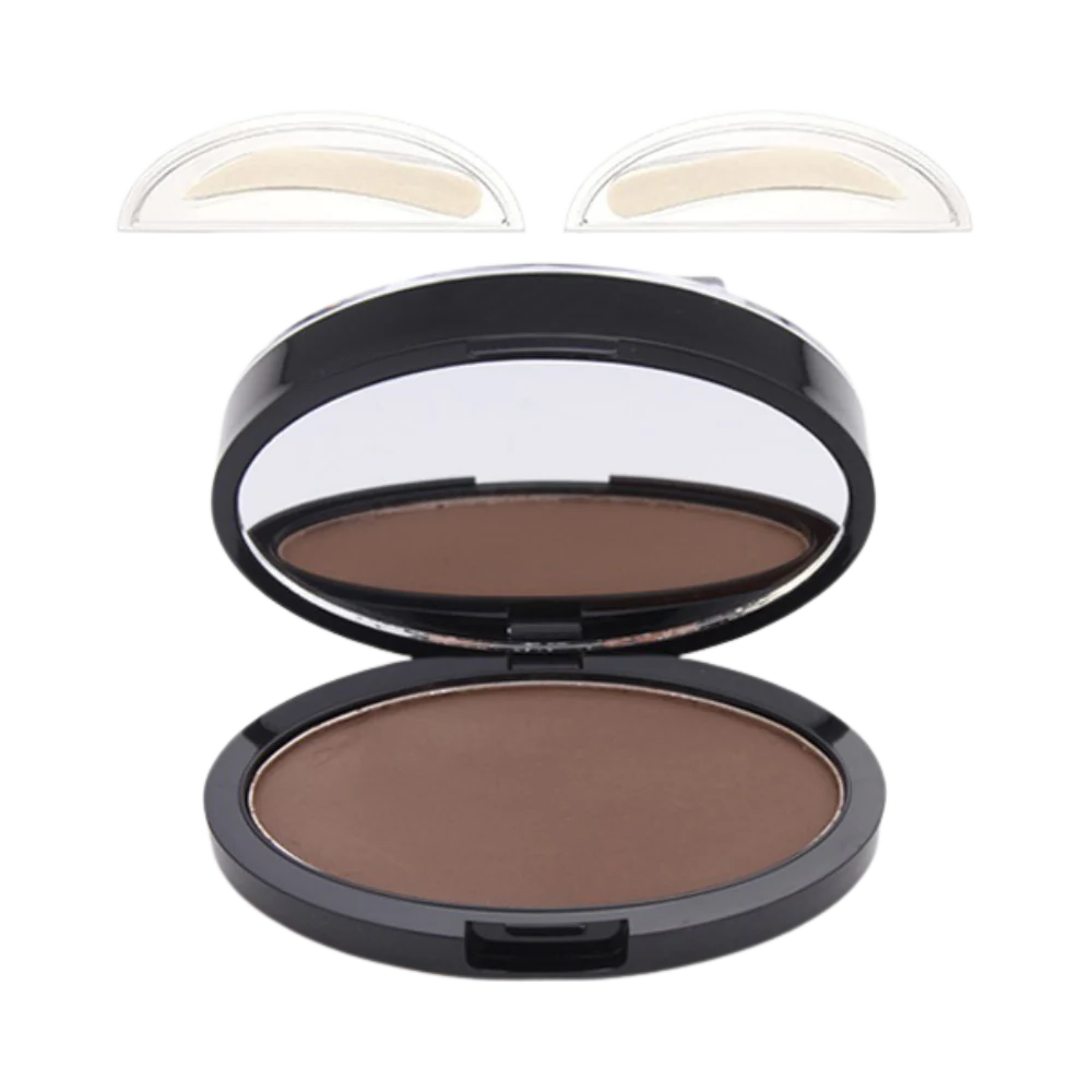 Eyebrow Stamp with Waterproof Powder and Blending Sponge, Two-Piece Set All Vera Mart