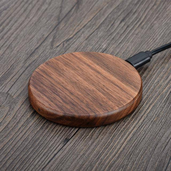 Qi Wireless Charging Pad with Bamboo Base and Fast Charging Support All Vera Mart