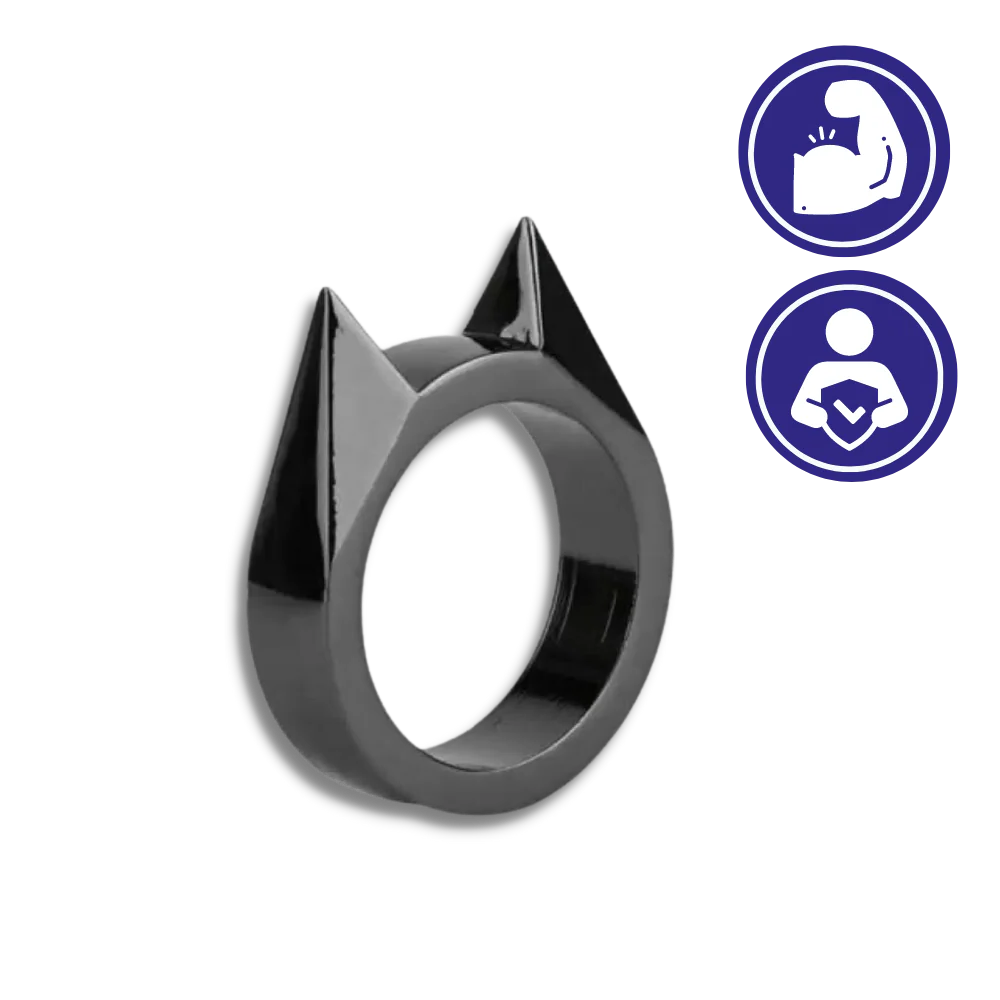 Self Defense Ring with Pointed Strike Edge and Alloy Construction All Vera Mart