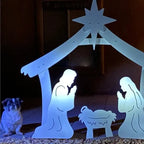 Outdoor Nativity Set with Waterproof PVC and One-Person Assembly, Expandable Modular Design All Vera Mart