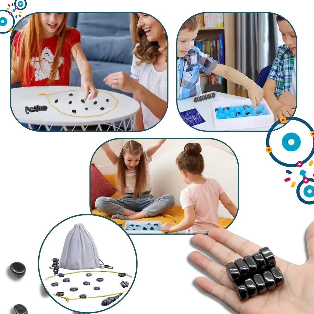 Magnetic Strategy Game with Adjustable Rope Boundary and Portable Storage Bag, Ages 6+ All Vera Mart