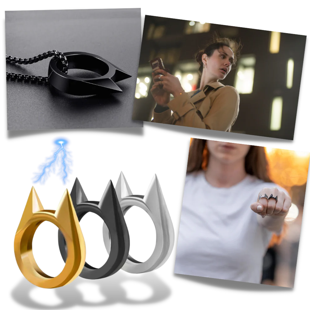 Self Defense Ring with Pointed Strike Edge and Alloy Construction All Vera Mart