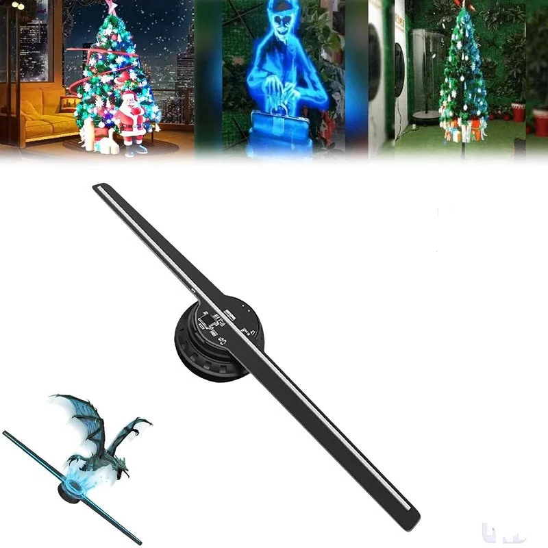 Floating 3D Hologram Projector with LED Fan and Adjustable Brightness All Vera Mart