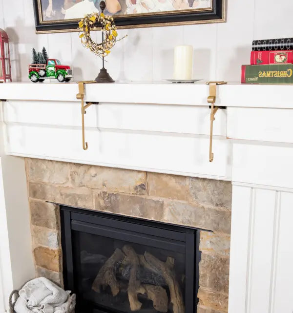 Mantel Hanger for Stockings with Dual Hooks and Adjustable Fit, Holds Up to 20 Lb All Vera Mart