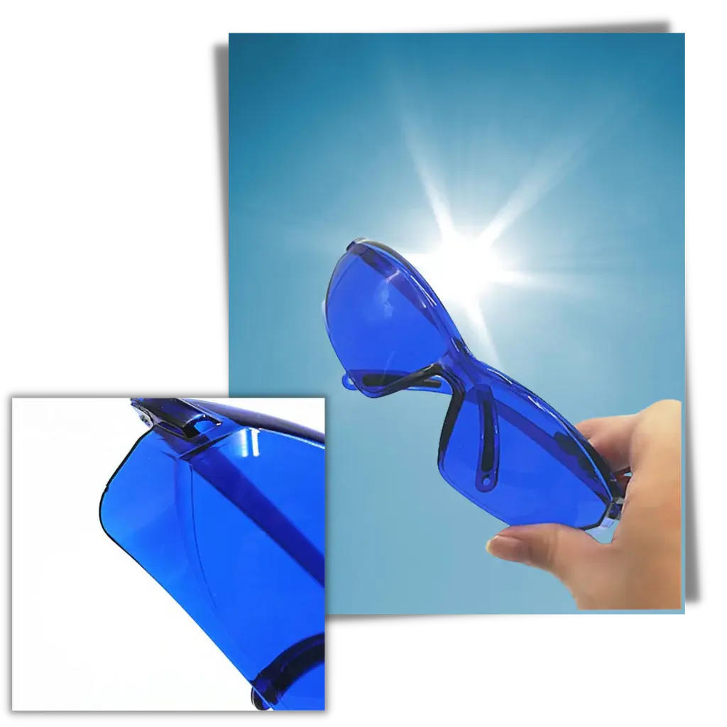 Ball-Finder Glasses with Blue Tint and UV400 Protection, Lightweight Universal Fit All Vera Mart