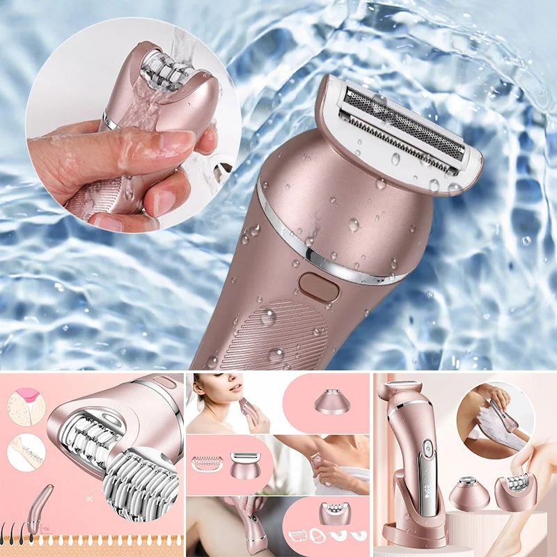 Electric Shaver with Three Interchangeable Heads and 90-Minute Runtime for Women All Vera Mart