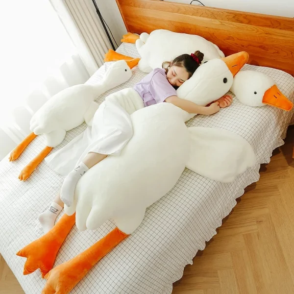 Giant Goose Body Pillow with Plush Fabric and PP Cotton Filling, 35.4 Inches All Vera Mart