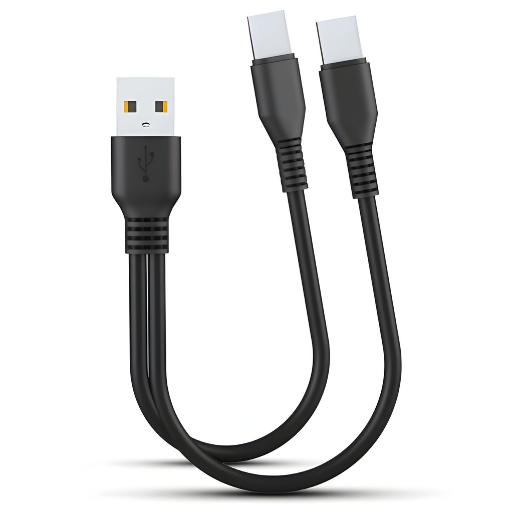 Dual Port Charging Cable with Type C and Micro USB, 3.28ft Length All Vera Mart