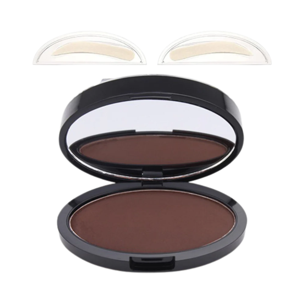Eyebrow Stamp with Waterproof Powder and Blending Sponge, Two-Piece Set All Vera Mart