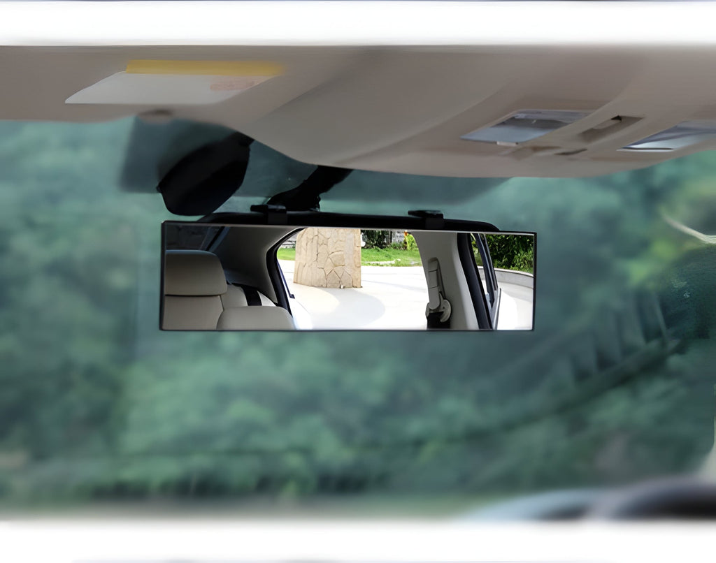 Convex Rearview Mirror with Clip On Rubber Clamps and Wide Angle View All Vera Mart