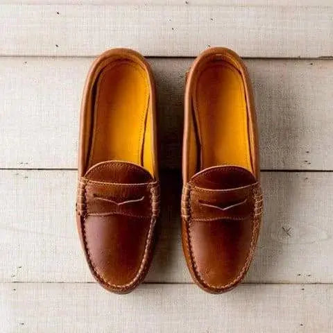 Women's Slip-On Loafers with Low Heel and Cushioned Insole, Synthetic Leather All Vera Mart