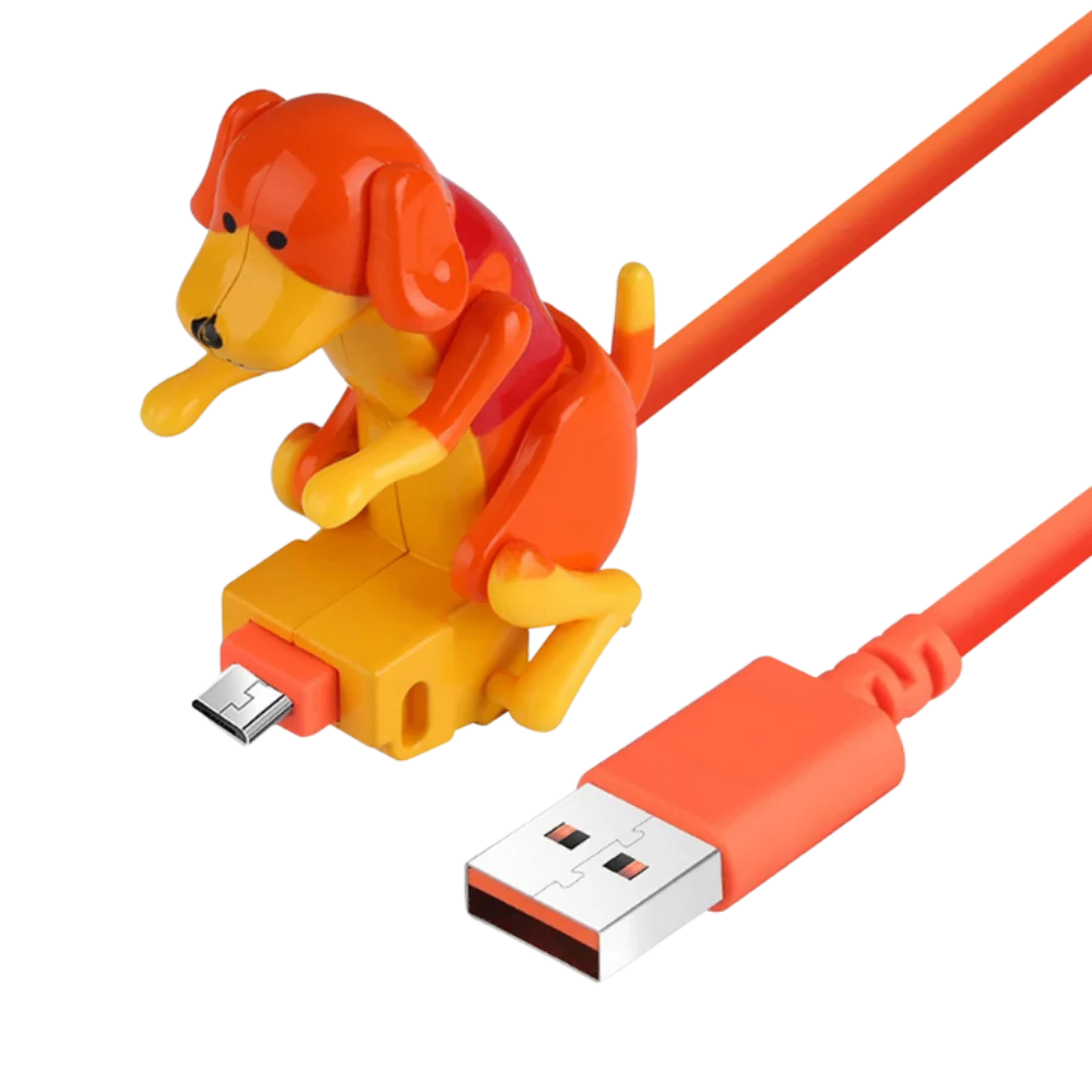 Animated Dog Charging Cable with 3 Connectors and Fast Power Delivery All Vera Mart