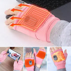 Heated Fingerless Gloves with USB-C Charging and Three Heat Levels, Up to 6 Hours All Vera Mart